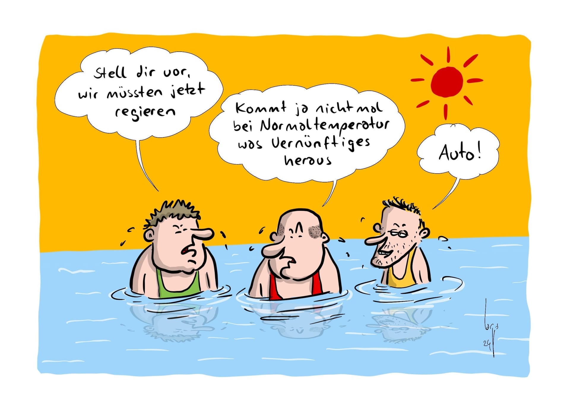 Und was machen die Ampelleute in diesen Sommertagen?