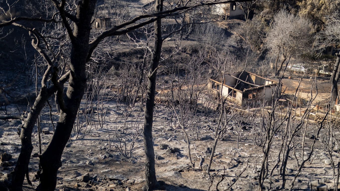 Nach dem Großbrand bei Athen