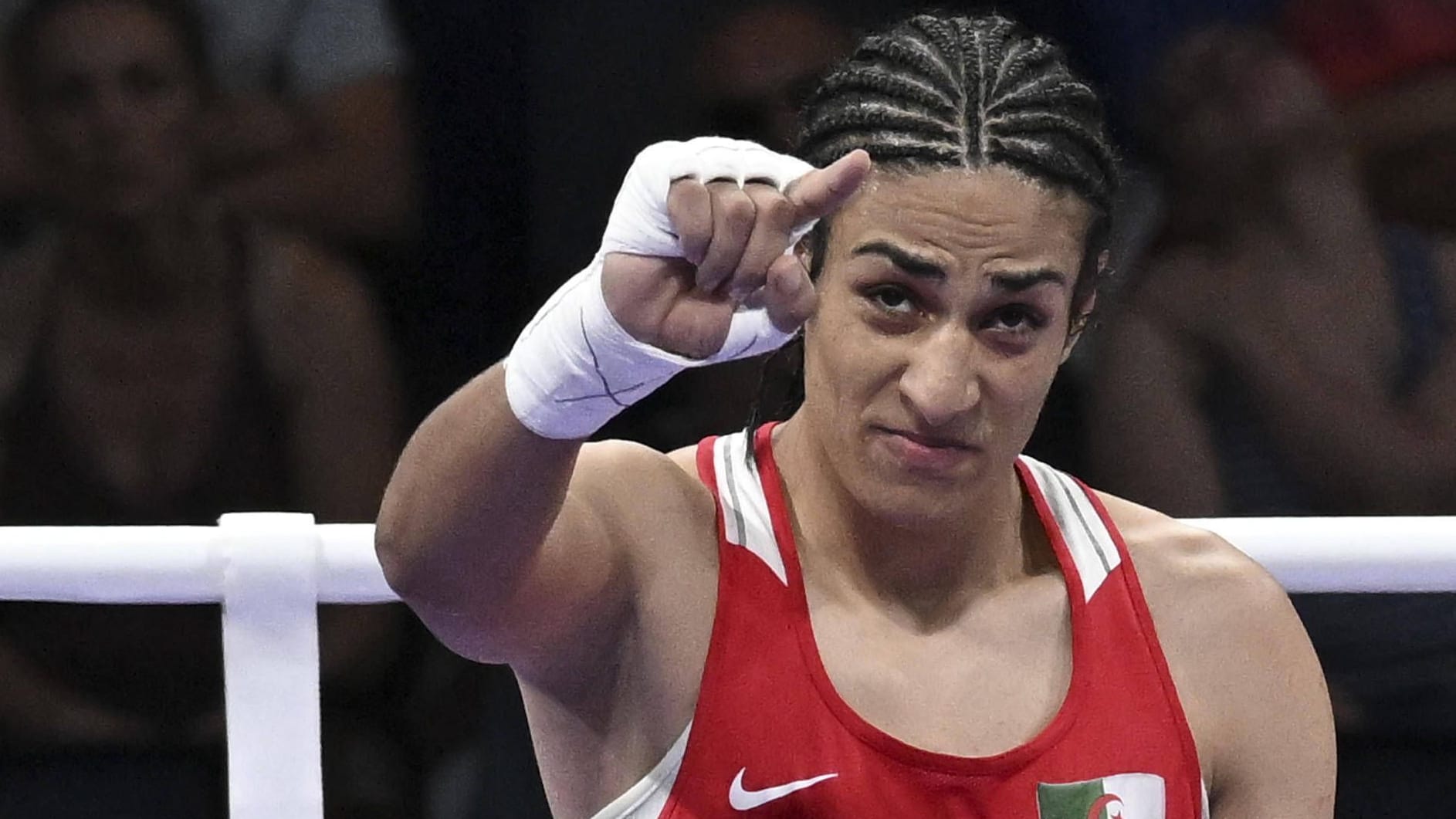 Die algerische Boxerin Imane Khelif: Um die Teilnahme der Sportler am olympischen Frauenboxen ist eine Kontroverse entbrannt.