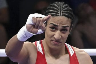 Die algerische Boxerin Imane Khelif: Um die Teilnahme der Sportler am olympischen Frauenboxen ist eine Kontroverse entbrannt.