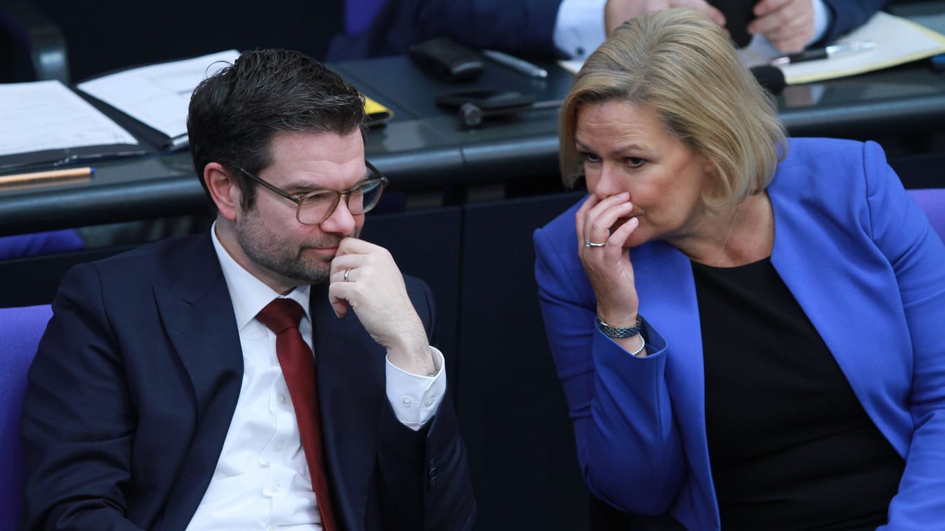 Justizminister Marco Buschmann (FDP), Innenministerin Nancy Faeser (SPD): Sie haben federführend ein neues Sicherheitspaket erarbeitet.