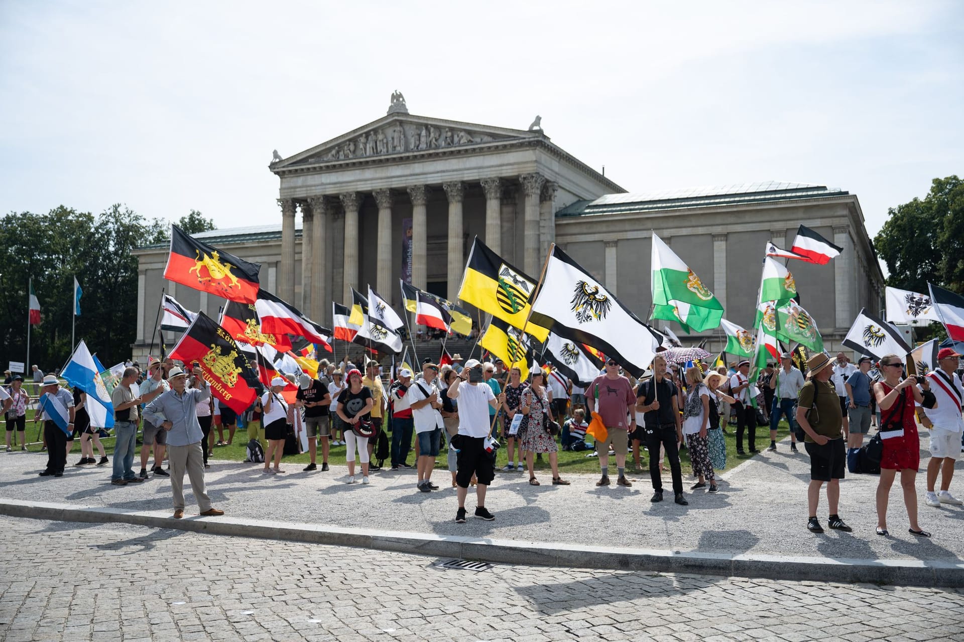 Demonstration von Reichsbürgern in München