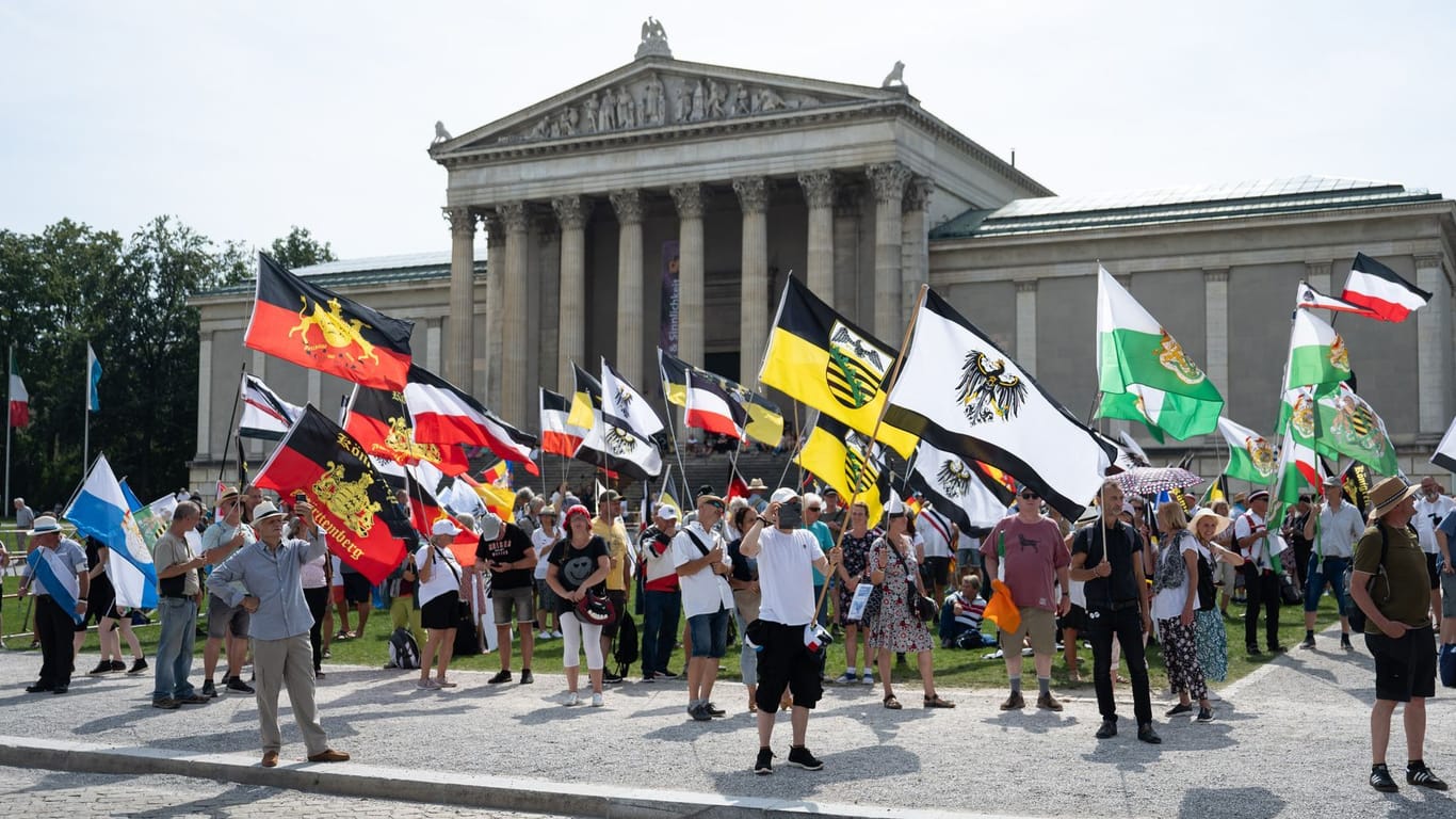 Demonstration von Reichsbürgern in München