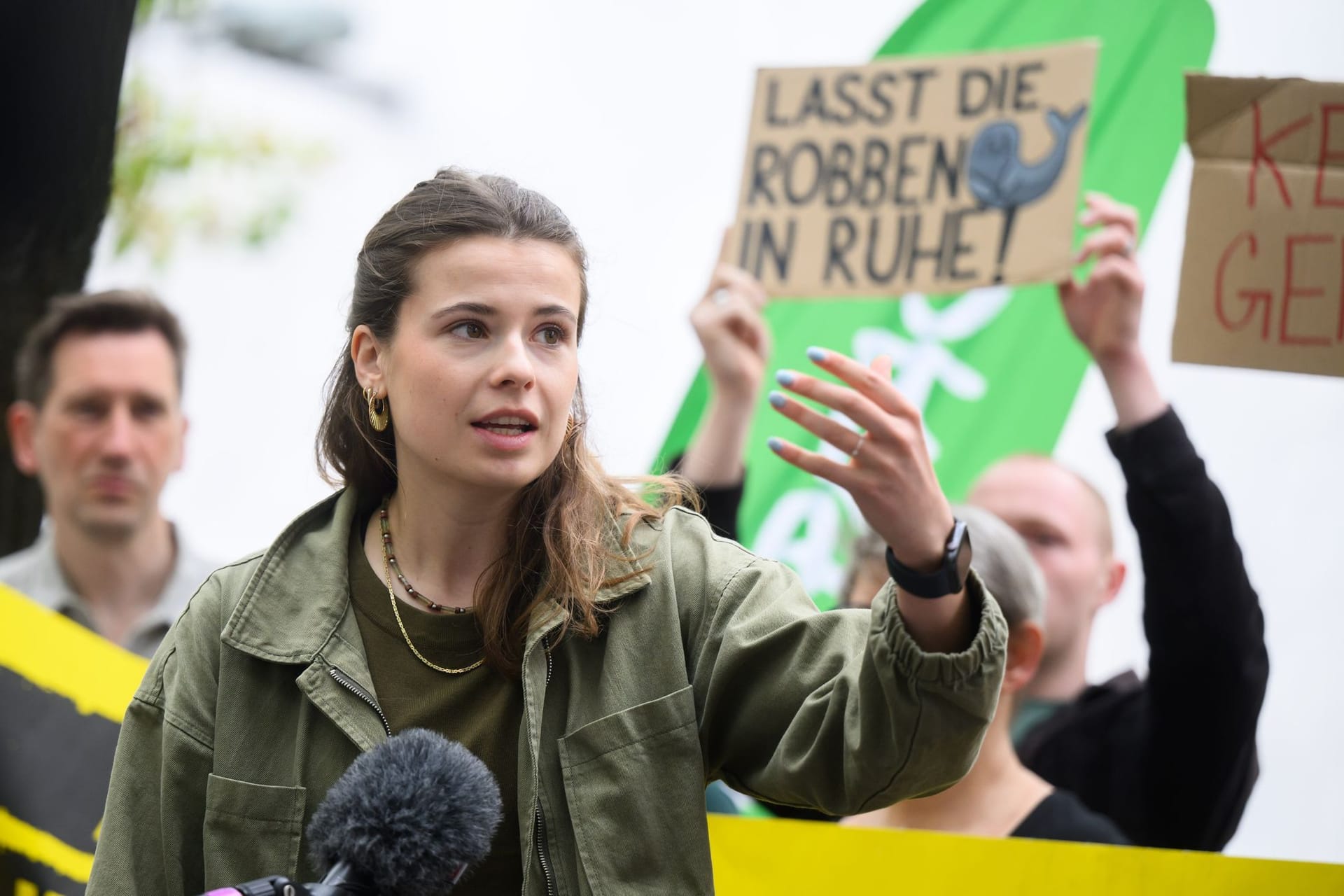 Aktion von Fridays for Future mit Luisa Neubauer