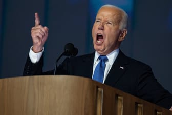 Joe Biden während seiner Rede beim Parteitag.