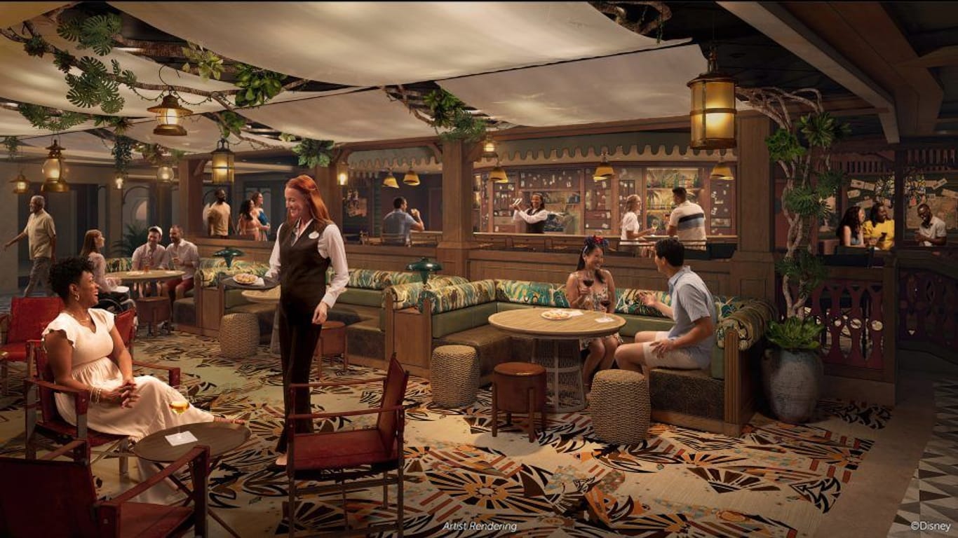 Restaurant an Bord der "Disney Treasure"