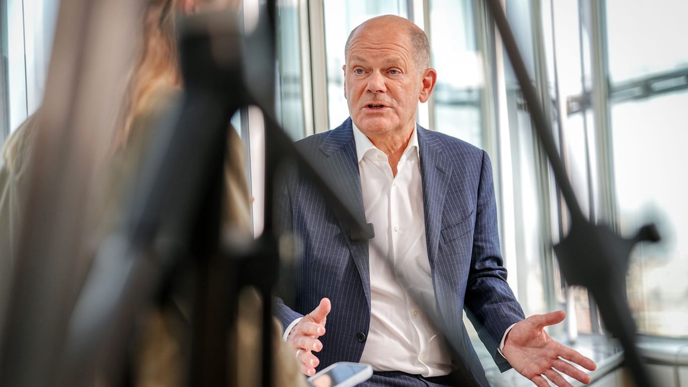 Bundeskanzler Scholz im Sat.1-Interview