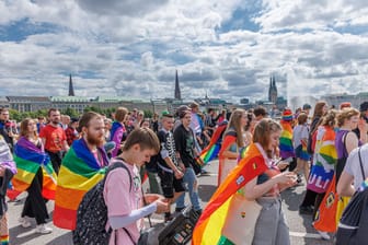 Teilnehmer des CSD in Hamburg im vergangenen Jahr: Die Parade zieht auch in dieses Mal quer durch die Innenstadt.