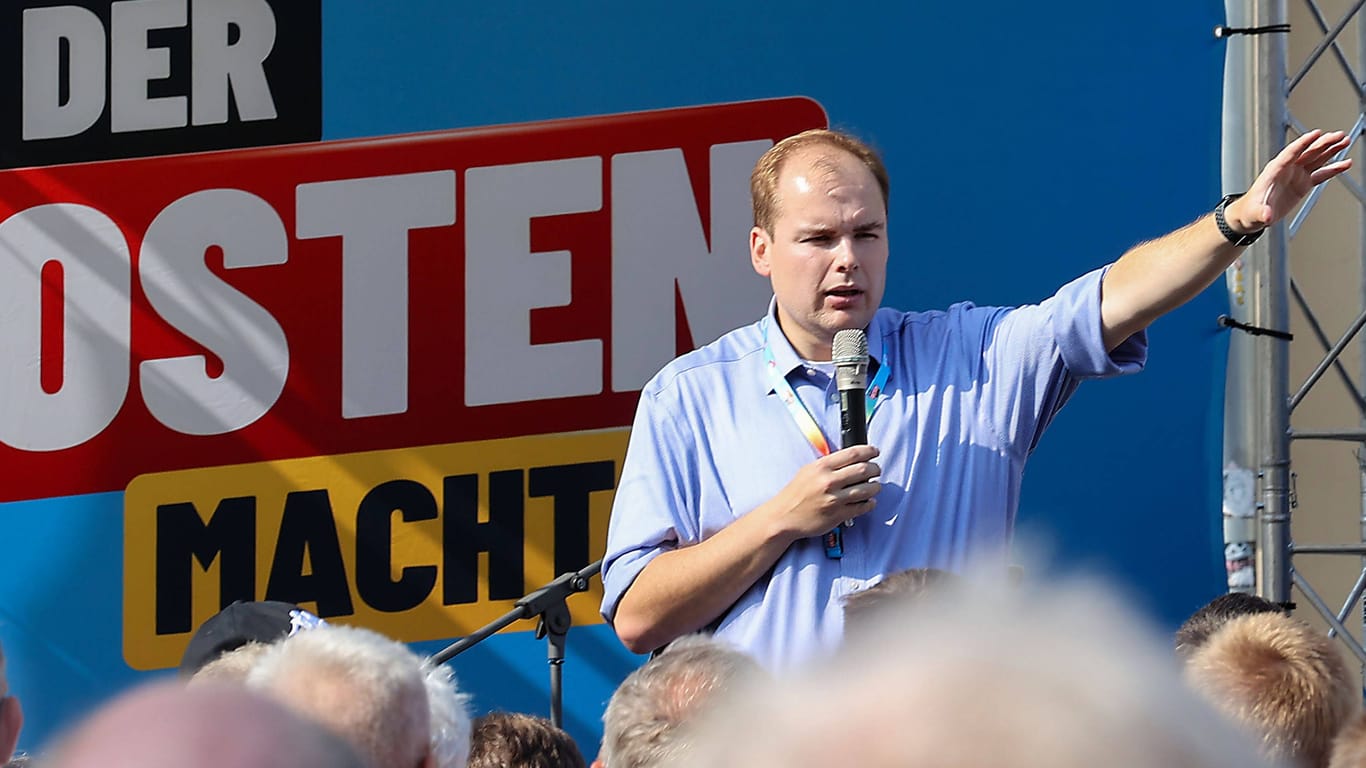 Torben Braga, AfD-Kandidat zur Landtagswahl in Thüringen (Archivbild): Die AfD führt deutlich in den Umfragen.