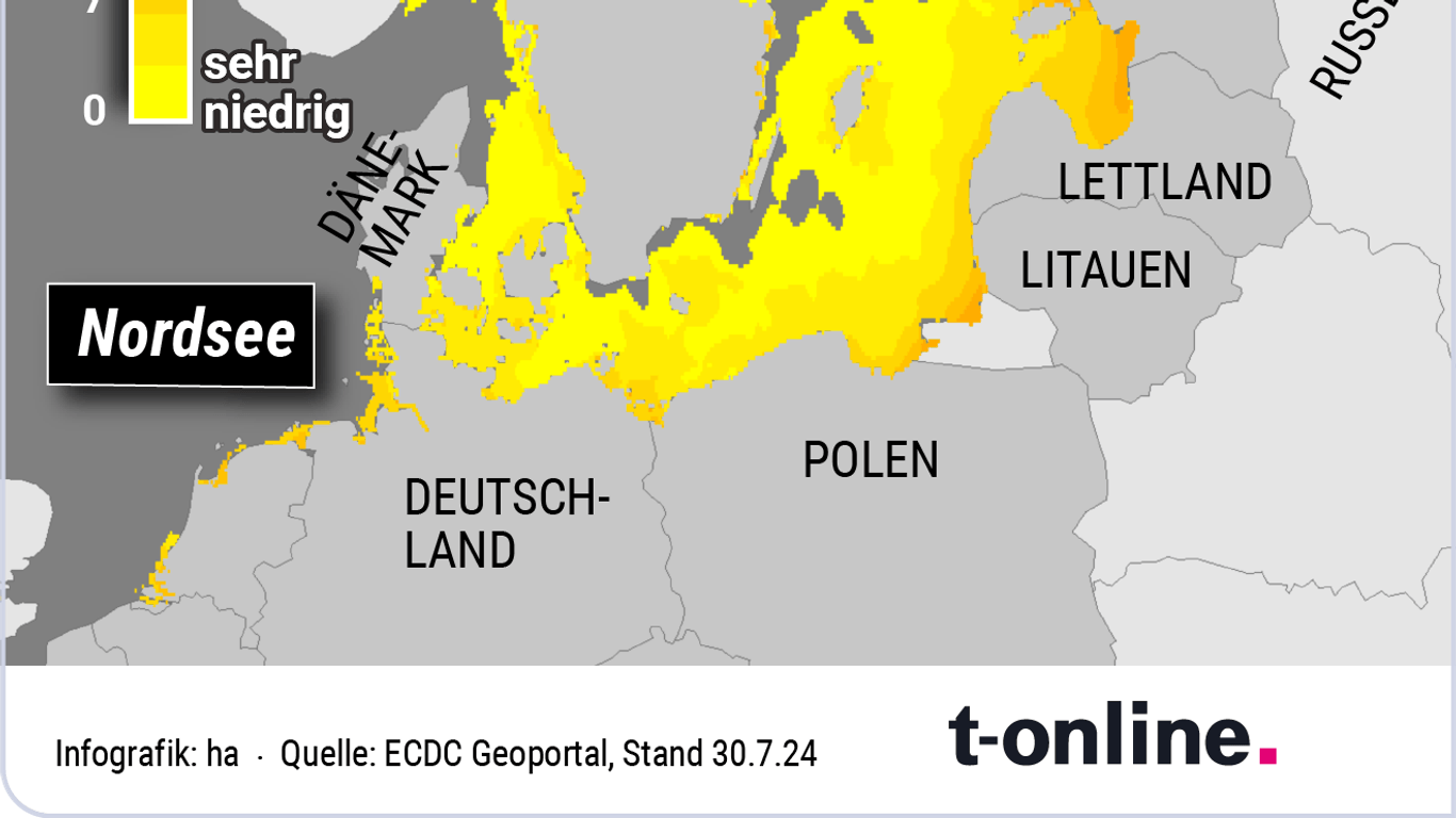 Karte zum Vibrionen-Risiko