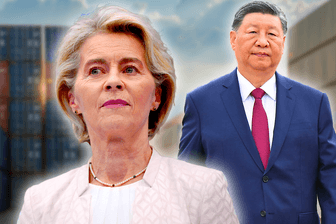 EU-Kommissionspräsidentin Ursula von der Leyen und Chinas Machthaber Xi Jinping: Im Zollstreit geht es längst nicht mehr nur um E-Autos.