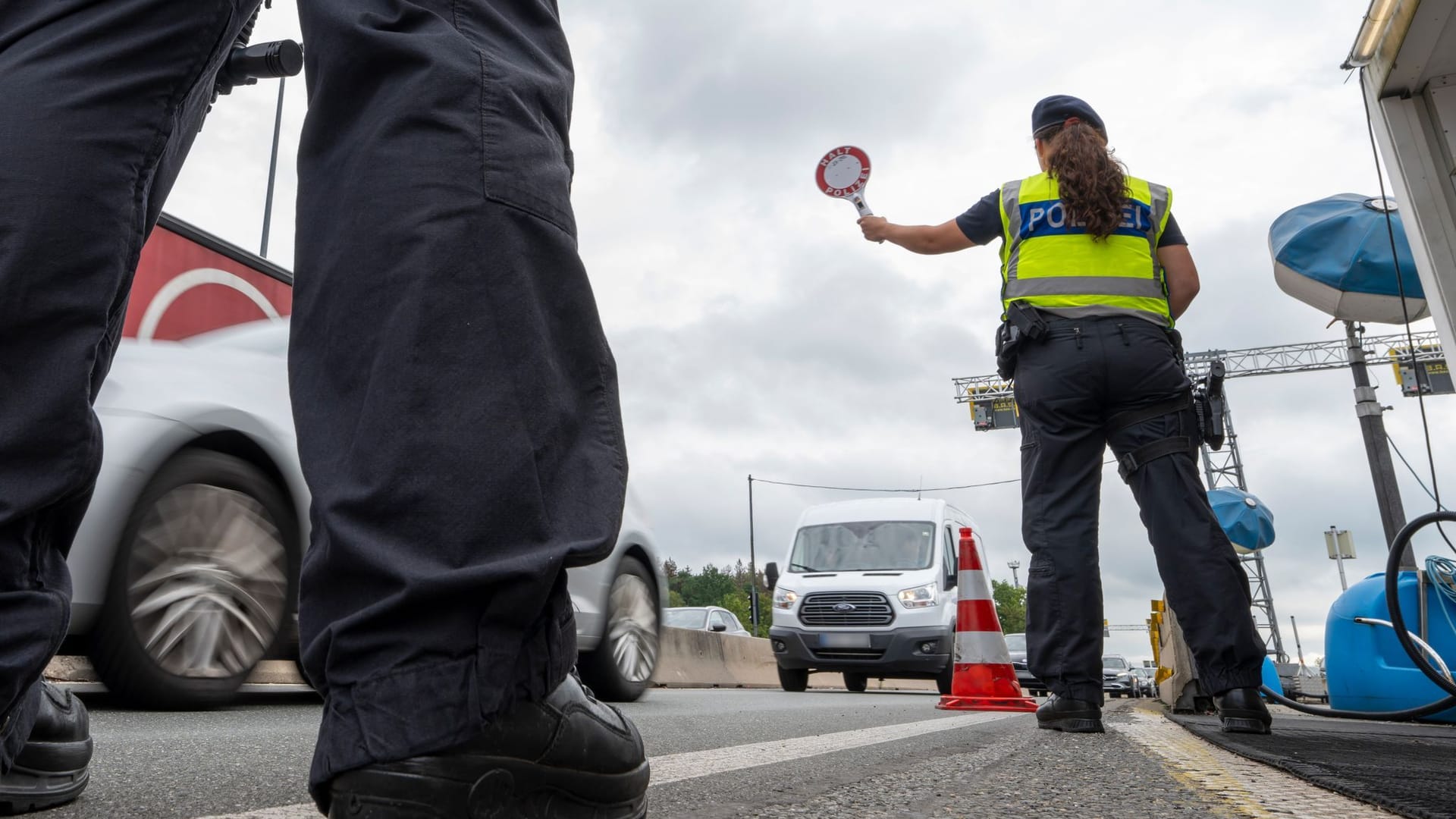 Grenzkontrollen Bundespolizei an A8