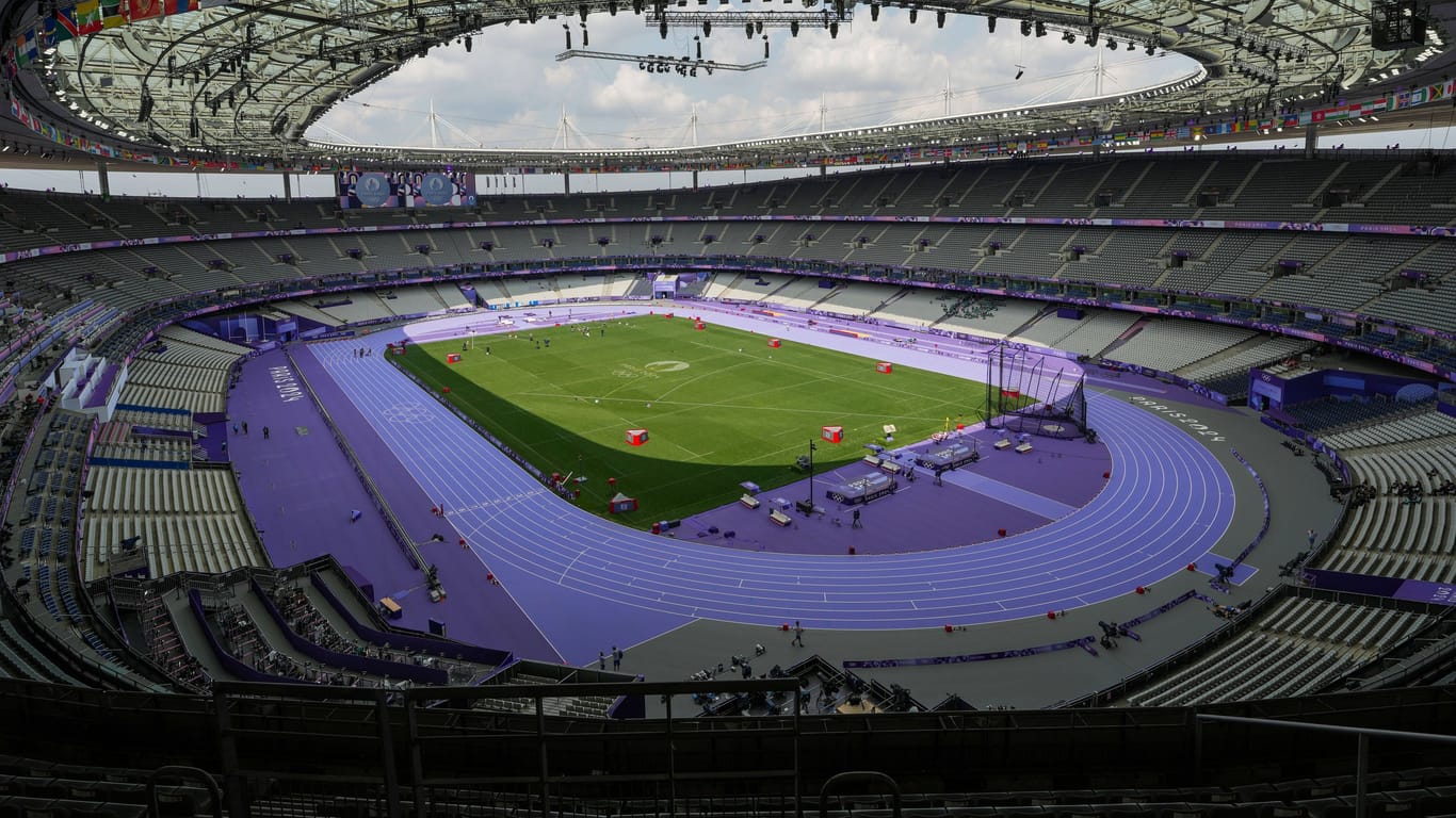 Das Stade de France: In der Arena finden die Leichtathletik-Wettbewerbe bei den Olympischen Spielen statt.