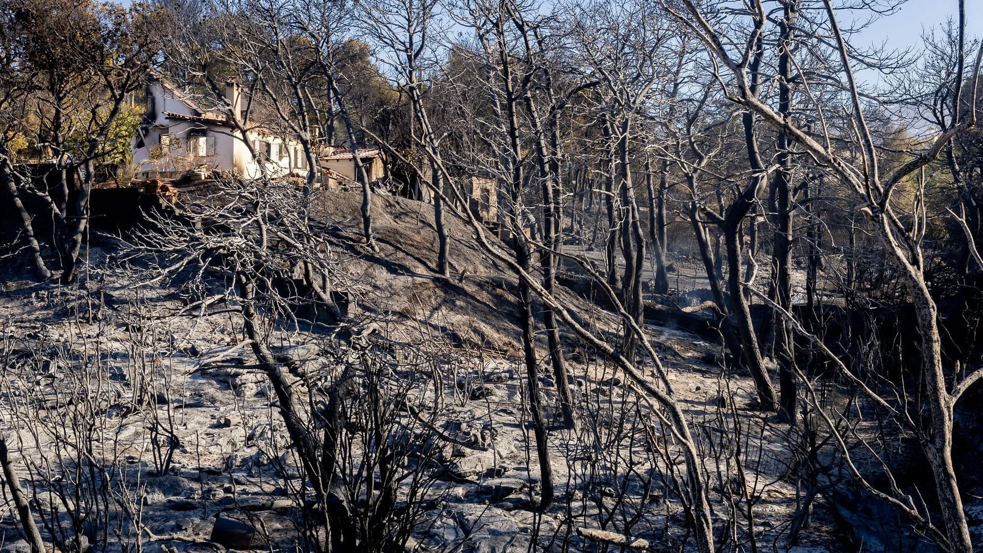 Nach dem Großbrand bei Athen