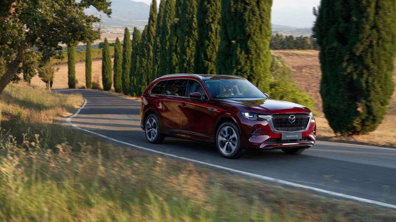 Mazda CX-80: Das SUV hat bis zu sieben Sitze.