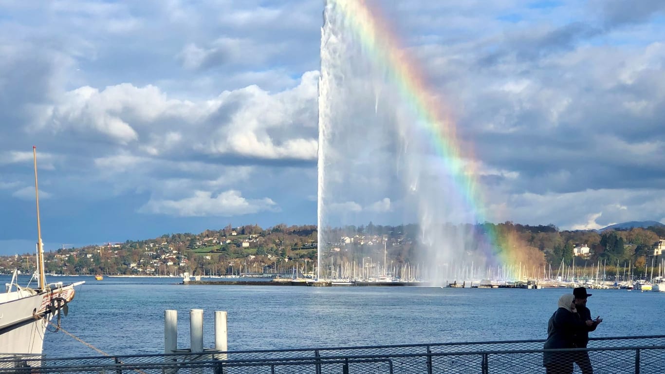 Genf - Wasserfontäne Jet d’Eau