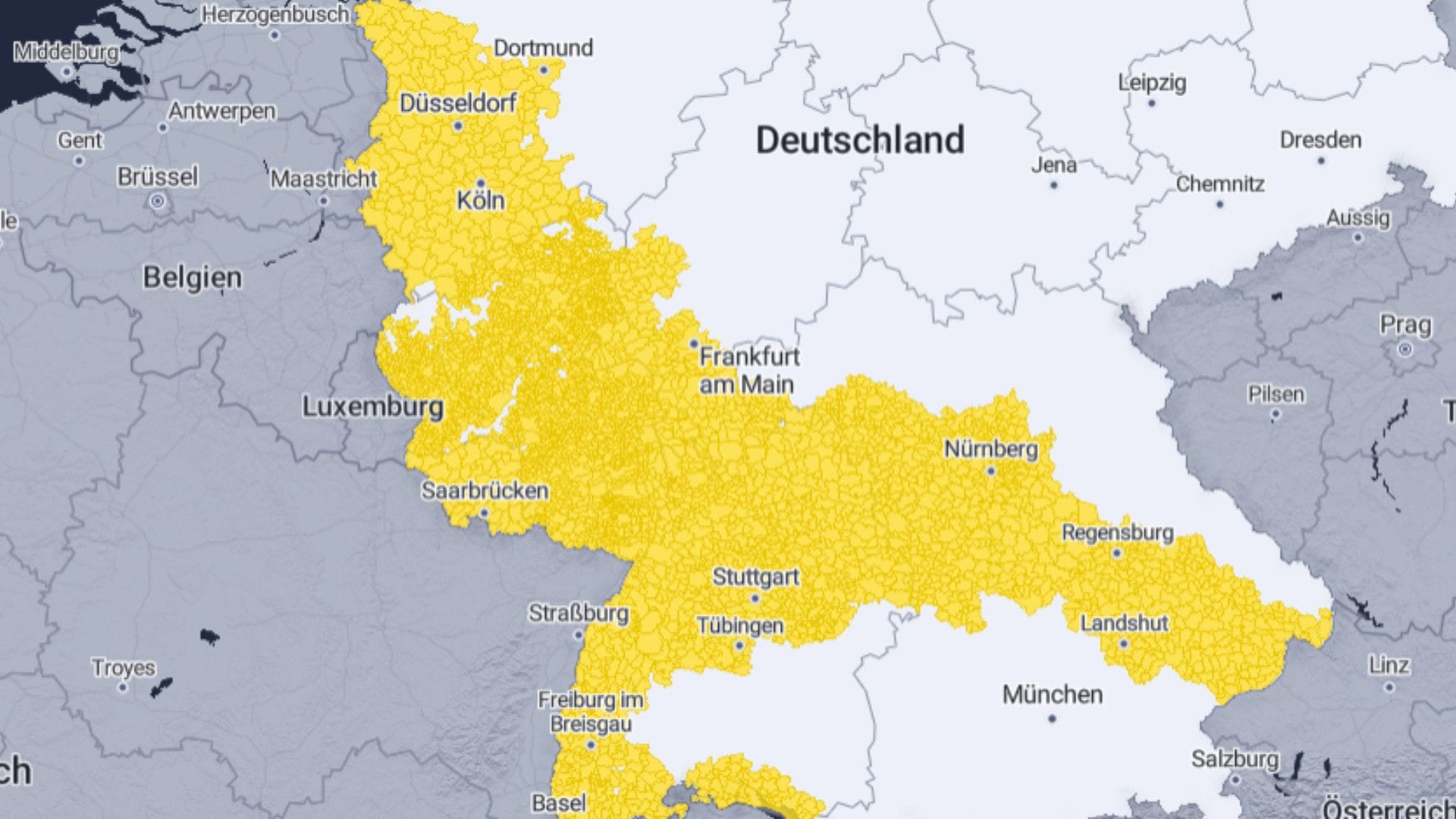 Die von Warnungen betroffenen Gebiete: Teilweise hält die Hitze dort Samstag und Sonntag gleichermaßen an.