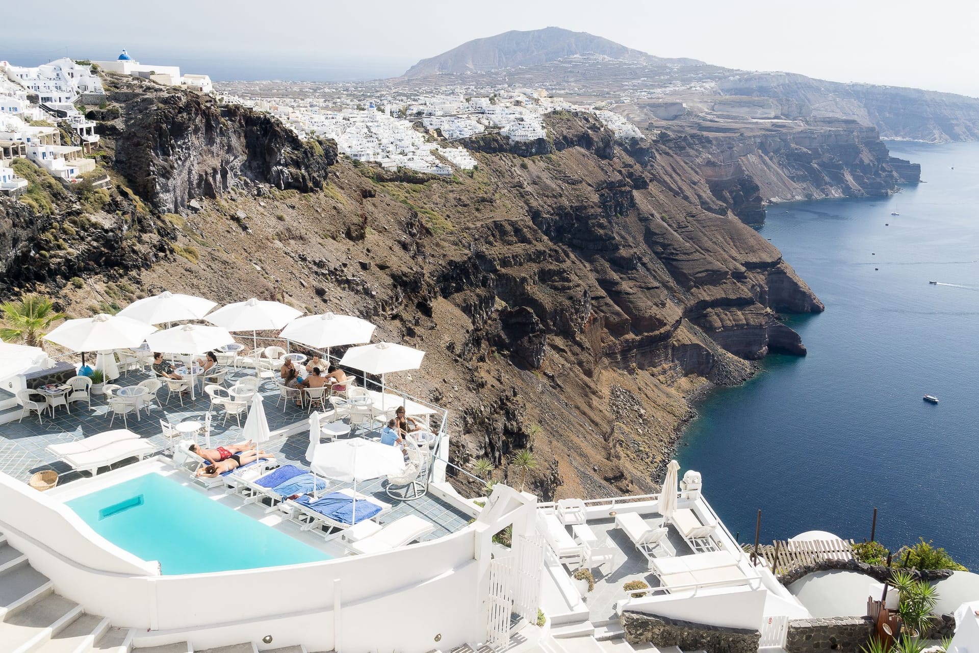 Urlauber auf Santorin Urlauber auf Santorin