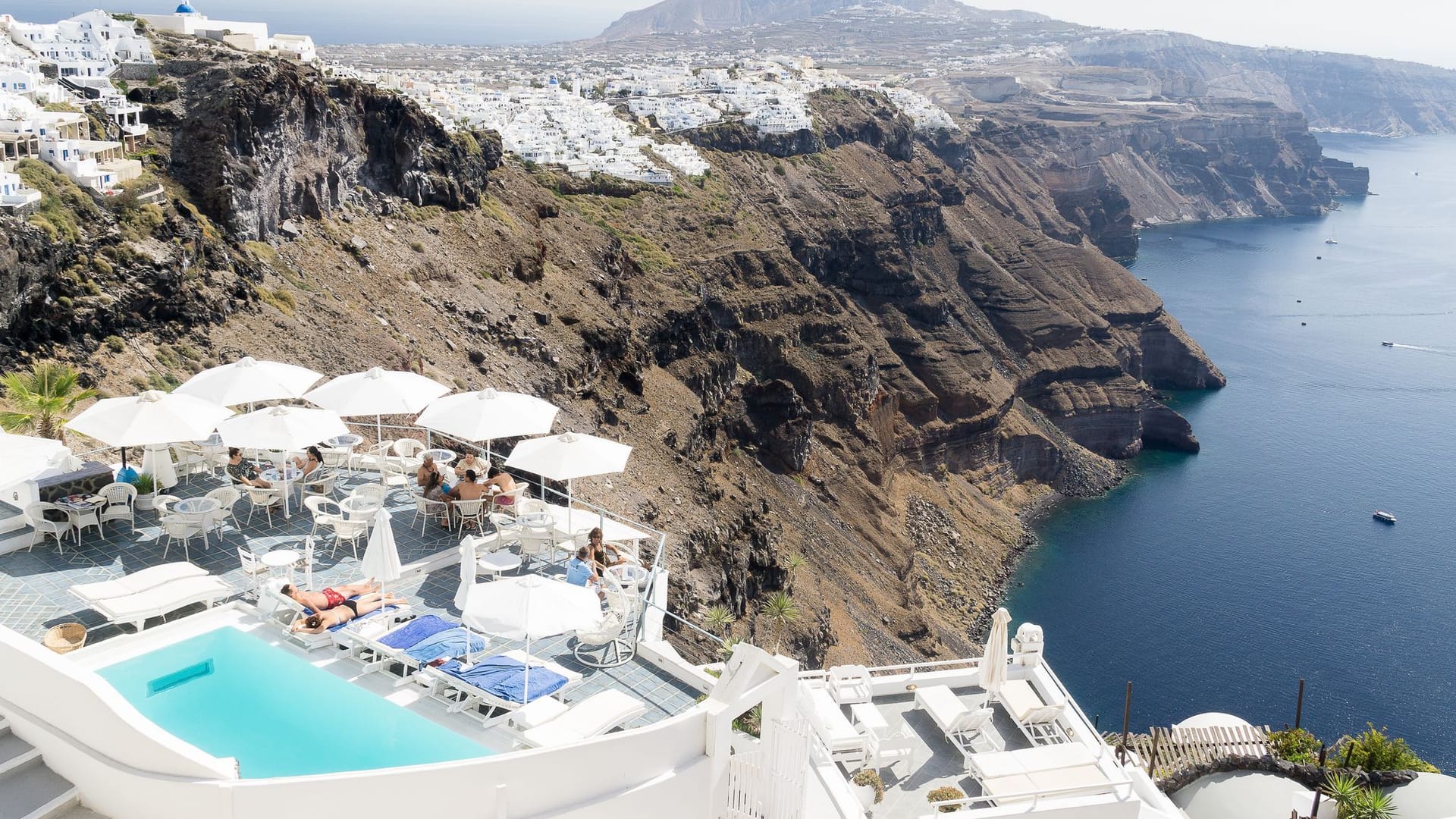 Urlauber auf Santorin Urlauber auf Santorin