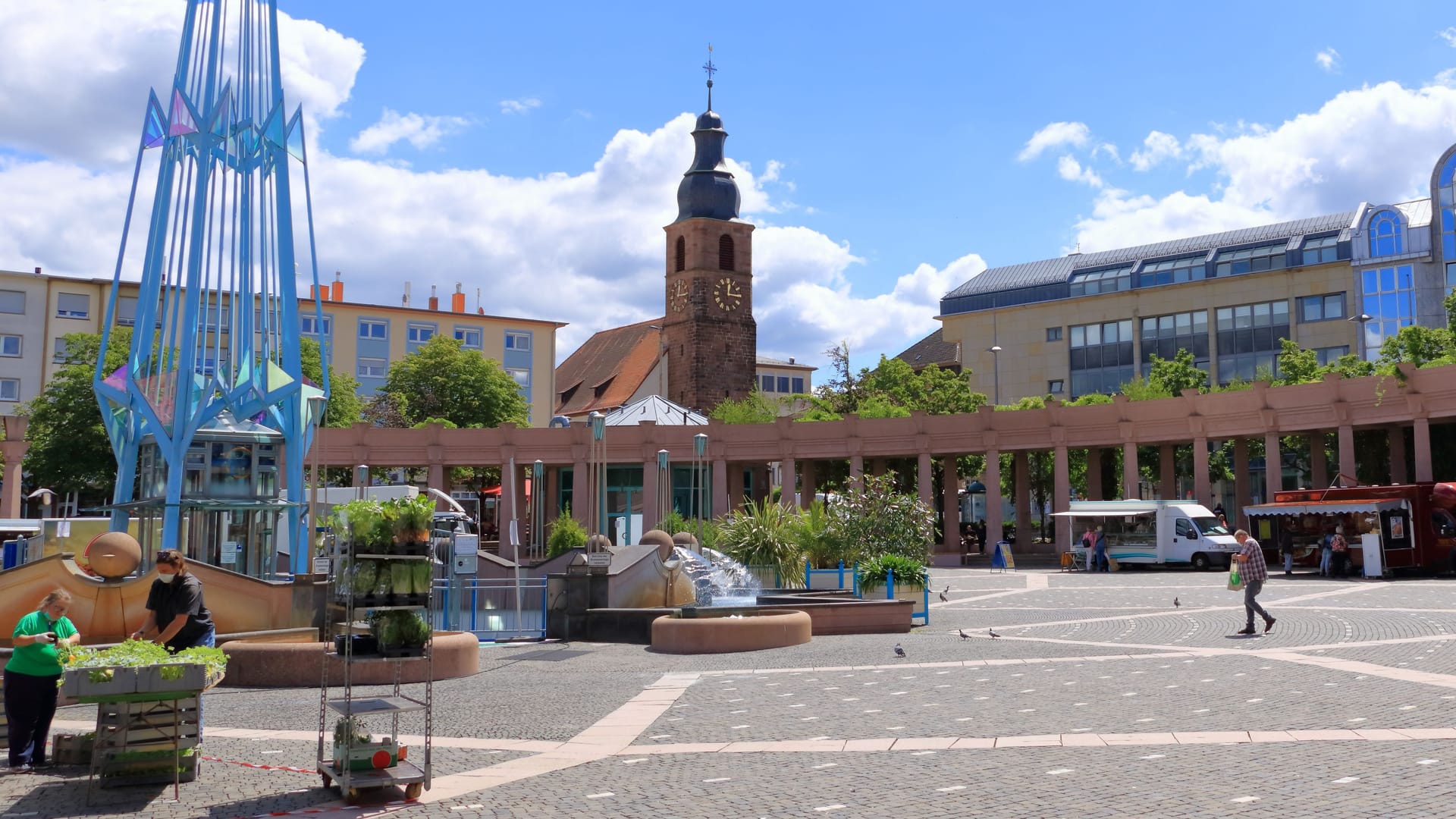 July 07 2020 - Pirmasens, Germany: View in City of Pirmasens in the palatinate