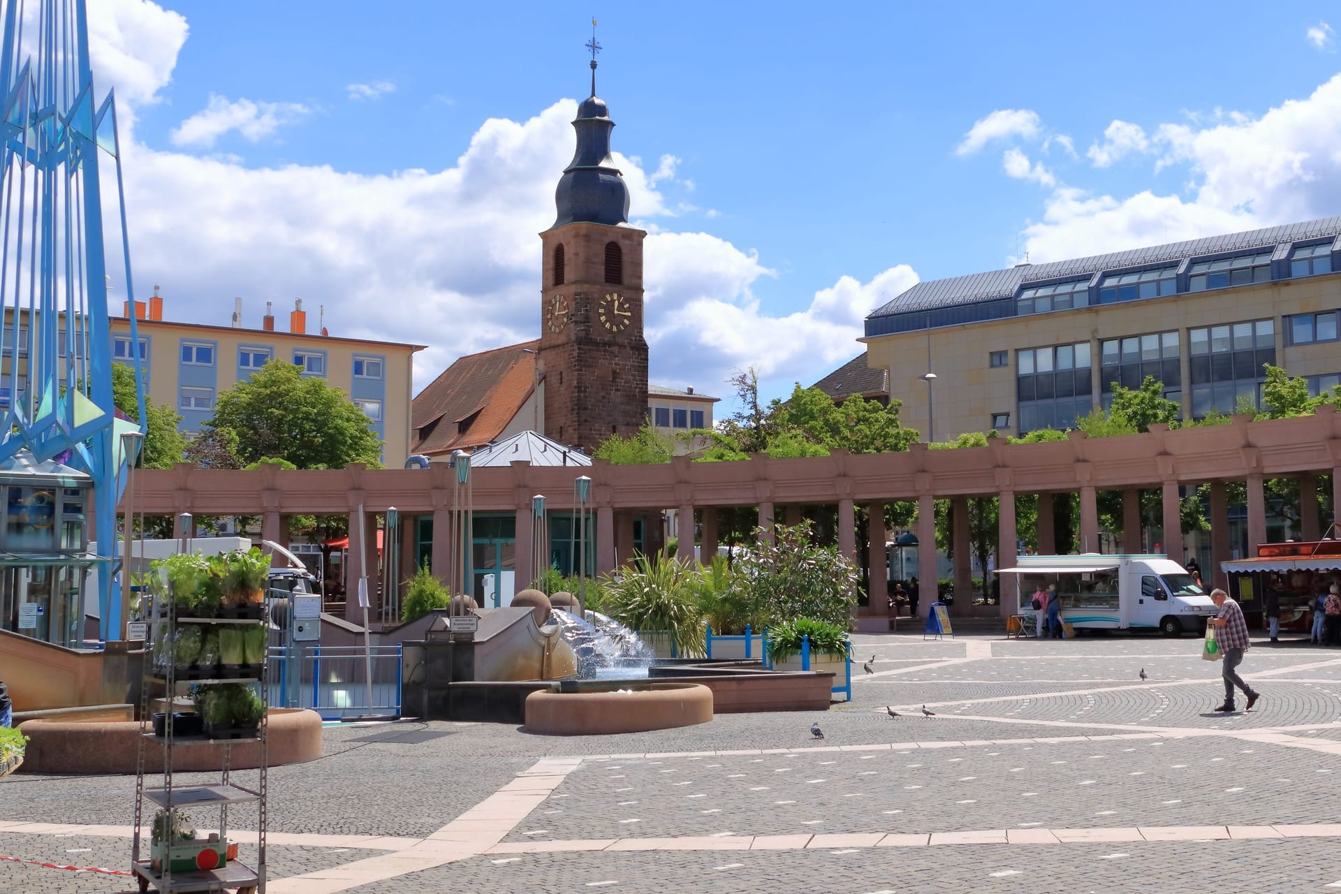 July 07 2020 - Pirmasens, Germany: View in City of Pirmasens in the palatinate