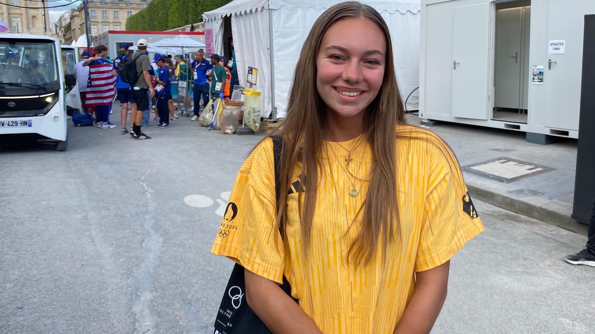 Lilly Stoephasius sprach am Rande der olympischen Skateboard-Wettbewerbe auf dem Place de la Concorde in Paris mit t-online.