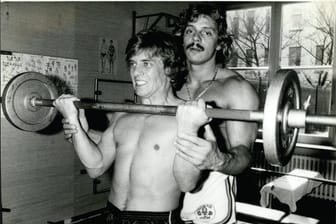 Wolfgang Köpke (links) beim Training für seinen Sprung von der Golden Gate Bridge.