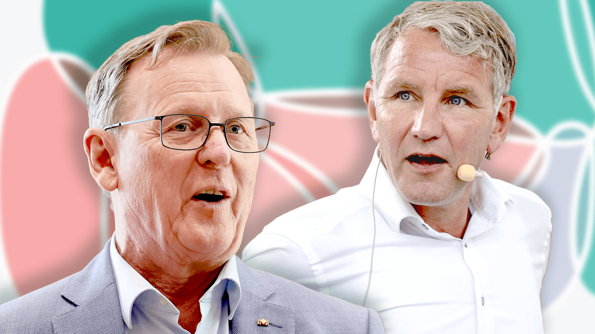 Bodo Ramelow (links, Linke) und Björn Höcke (rechts, AfD): Beide stellen sich an diesem Sonntag zur Wahl.