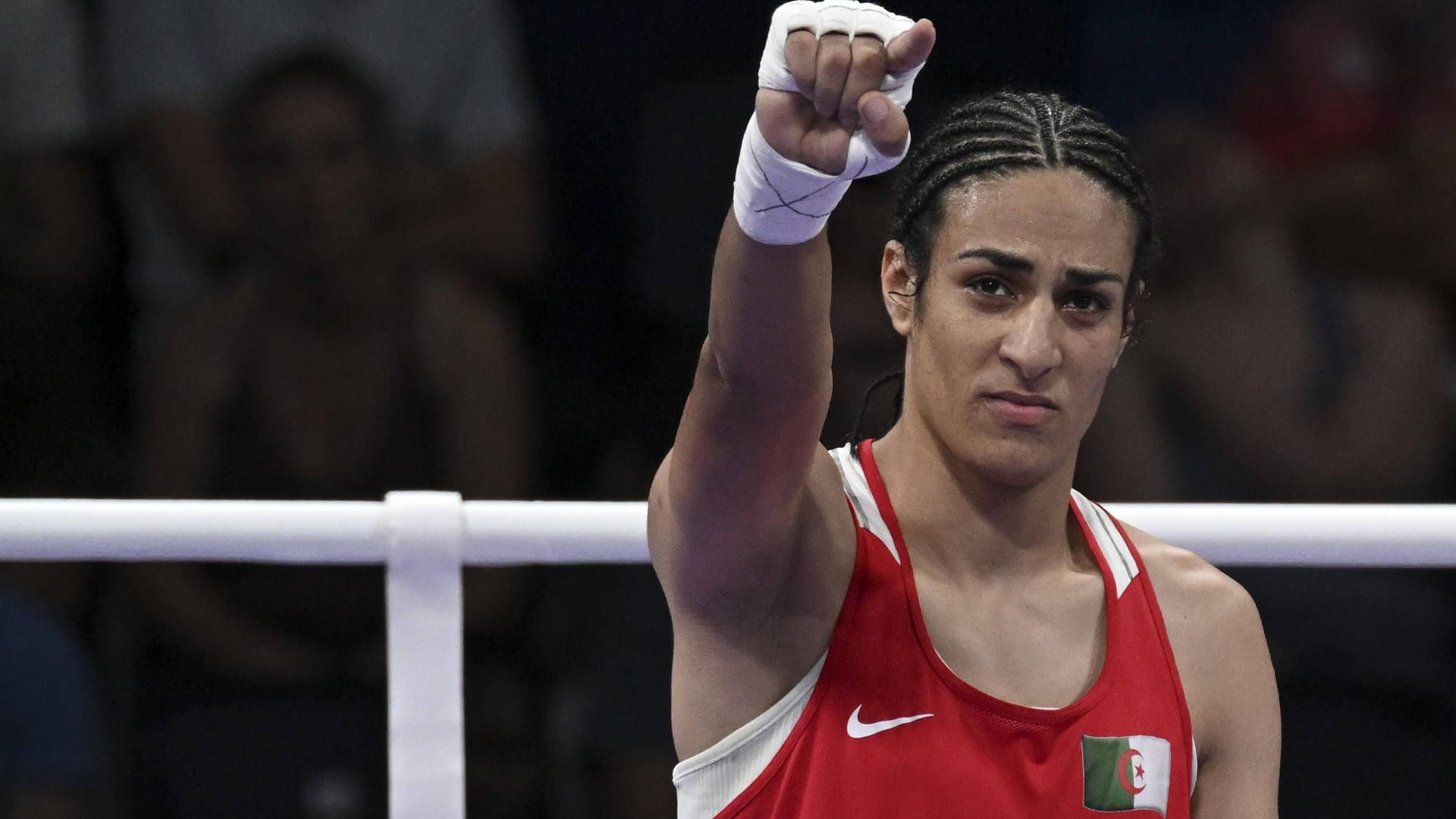 Die algerische Boxerin Imane Khelif: Um die Teilnahme der Sportler am olympischen Frauenboxen ist eine Kontroverse entbrannt.