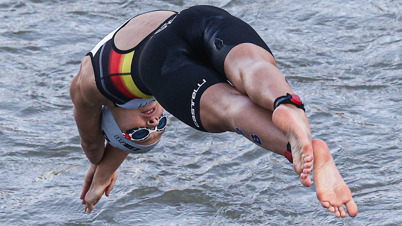 Lisa Tertsch: Die deutsche Triathletin schwamm beim olympischen Wettkampf bereits in der Seine.