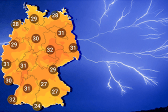 Sommerliche Hitze und Unwetter erwartet