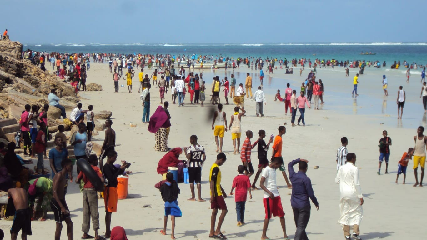 Lido Beach in Mogadishu