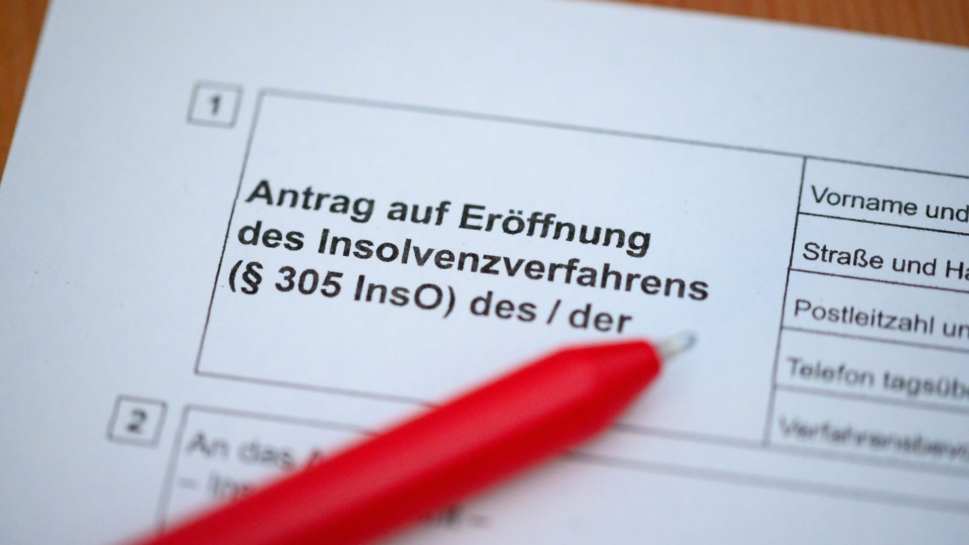 Formular für den Insolvenzantrag