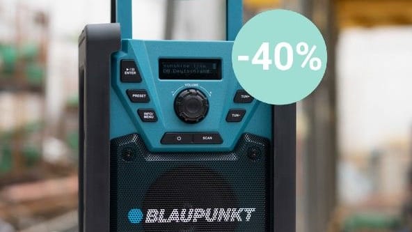 Aldi-Angebot: Beim Discounter erhalten Sie aktuell ein praktisches Baustellenradio von Blaupunkt für unter 90 Euro.