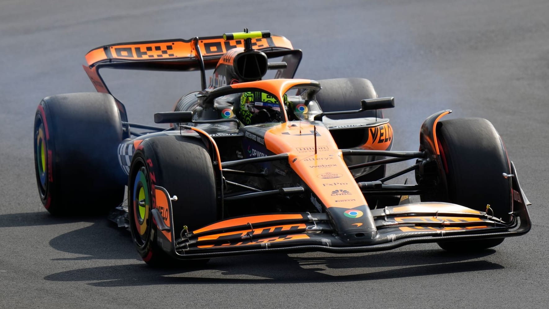 Schnellste Zeit im Qualifying: Lando Norris auf der Strecke in Monza.