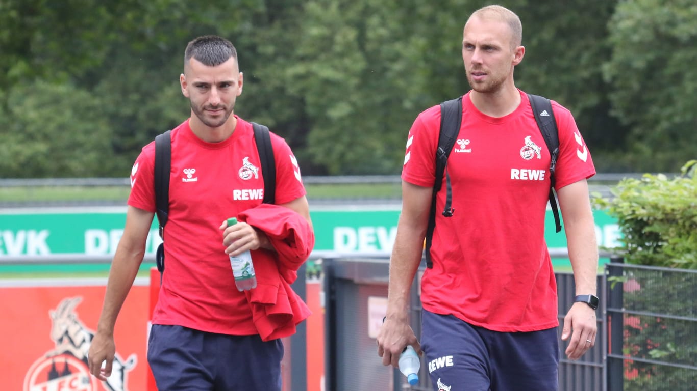 Sargis Adamyan und Marvin Schwäbe vor der Abfahrt nach Sandhausen.