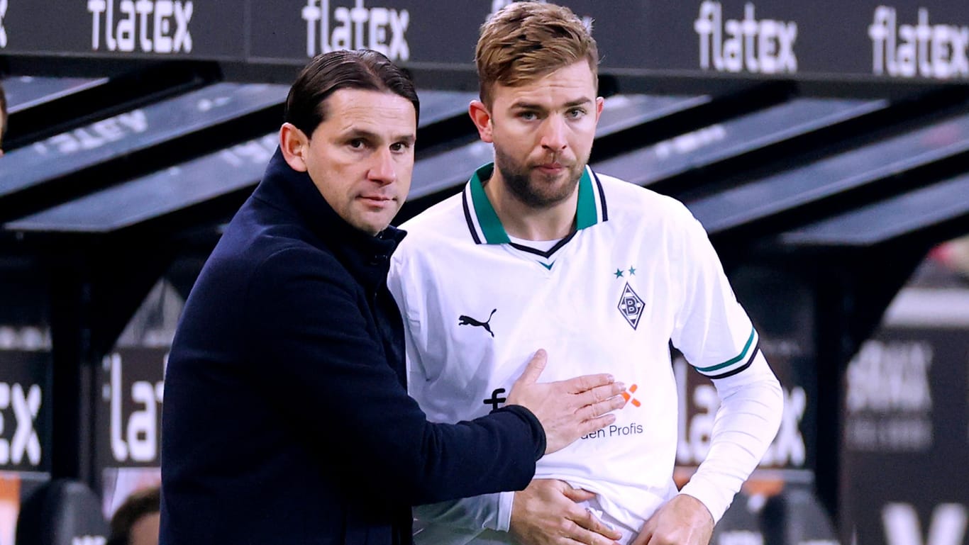 Trainer Gerardo Seoane (l.) setzte nur selten auf Christoph Kramer.