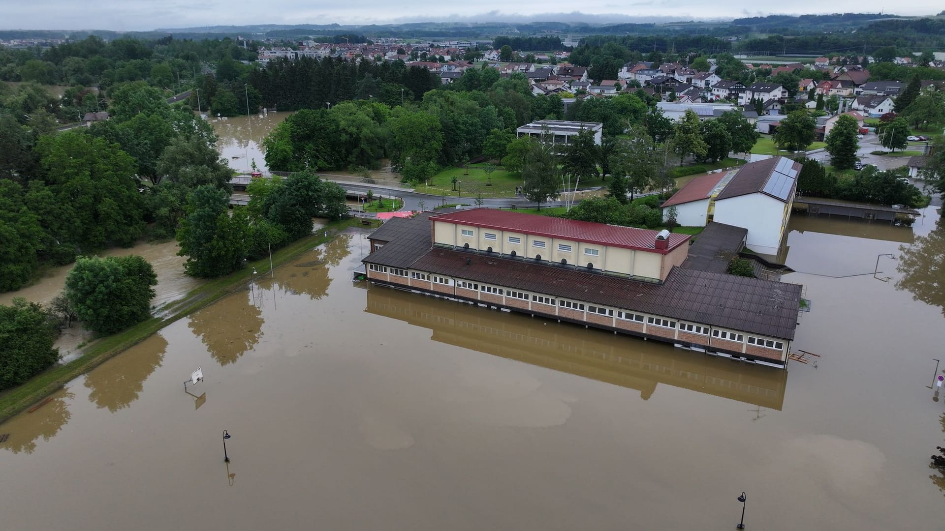 Hochwasser in Baden-Württemberg - Meckenbeuren