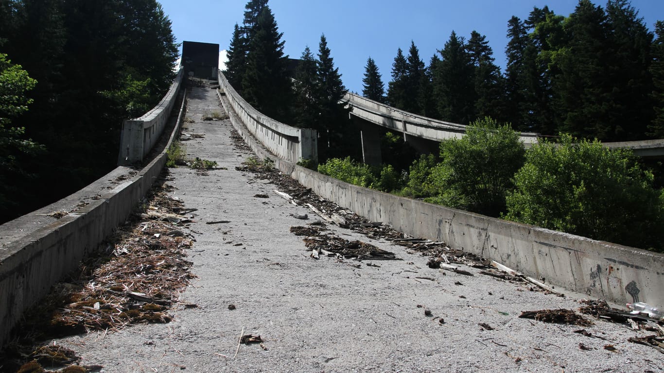 Die ehemalige Schanze zum Skispringen: 1984 fanden hier die Winterspiele statt.