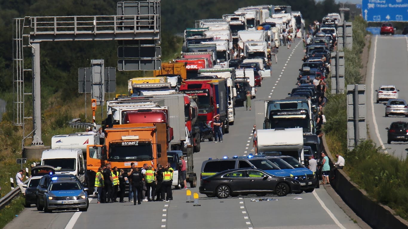 Unfall auf der A7 bei Neumünster