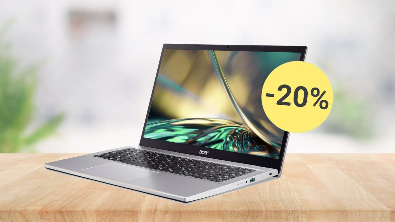 Der Laptop von Acer punktet mit 512 GB Speicher und einem großen Display.