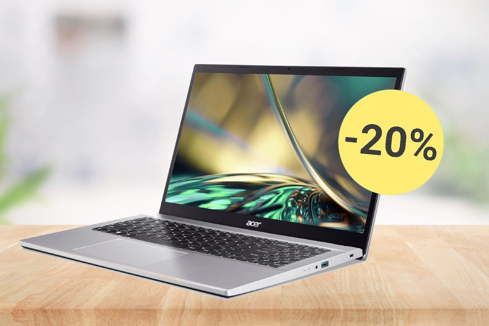 Der Laptop von Acer punktet mit 512 GB Speicher und einem großen Display.