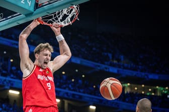 Franz Wagner in Aktion: Die deutschen Basketballer überzeugen bei Olympia in mehr als einer Kategorie.