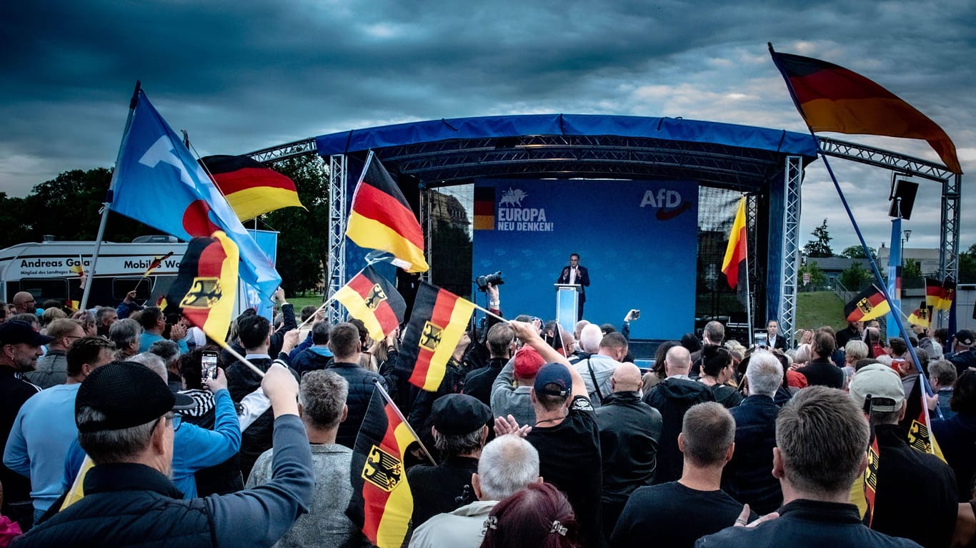 AfD-Kundgebung in Oranienburg.