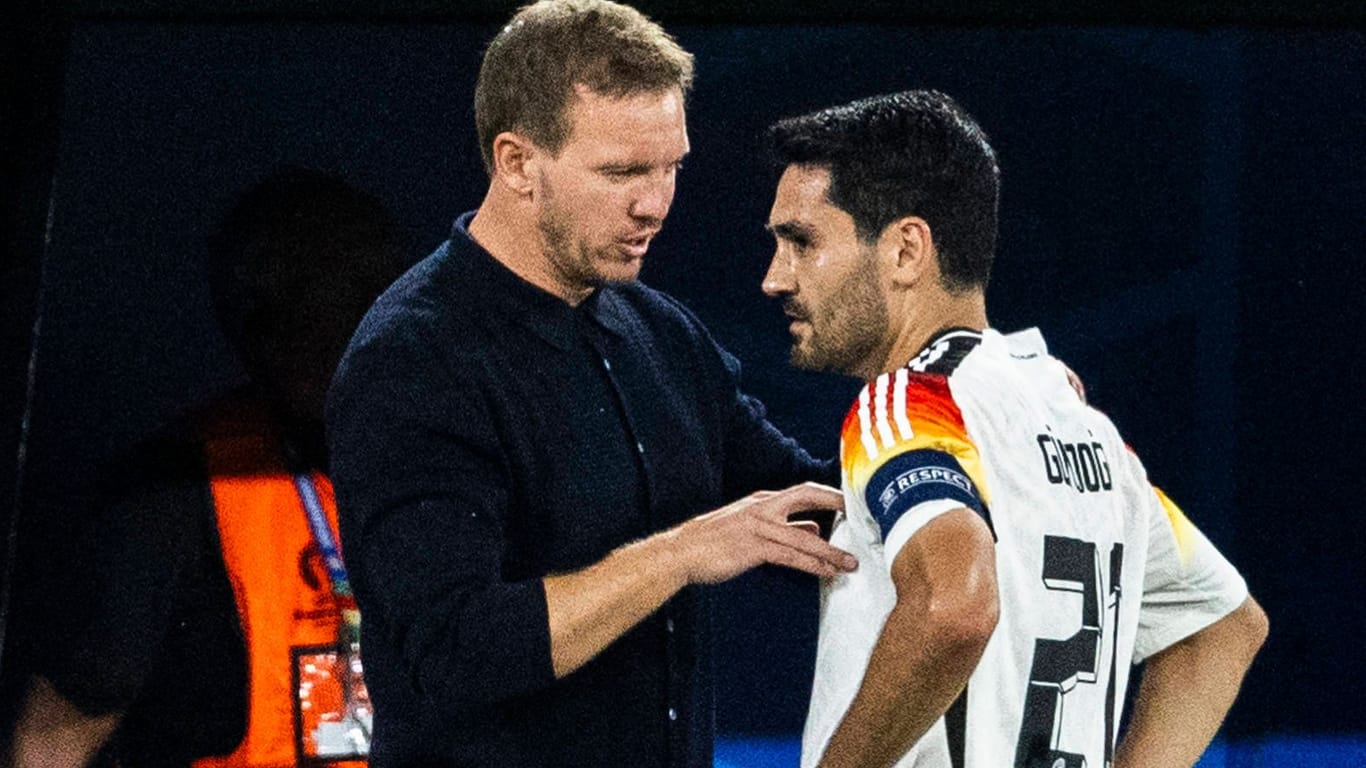 Führungsduo: Bundestrainer Nagelsmann (li.) und Kapitän Gündoğan.