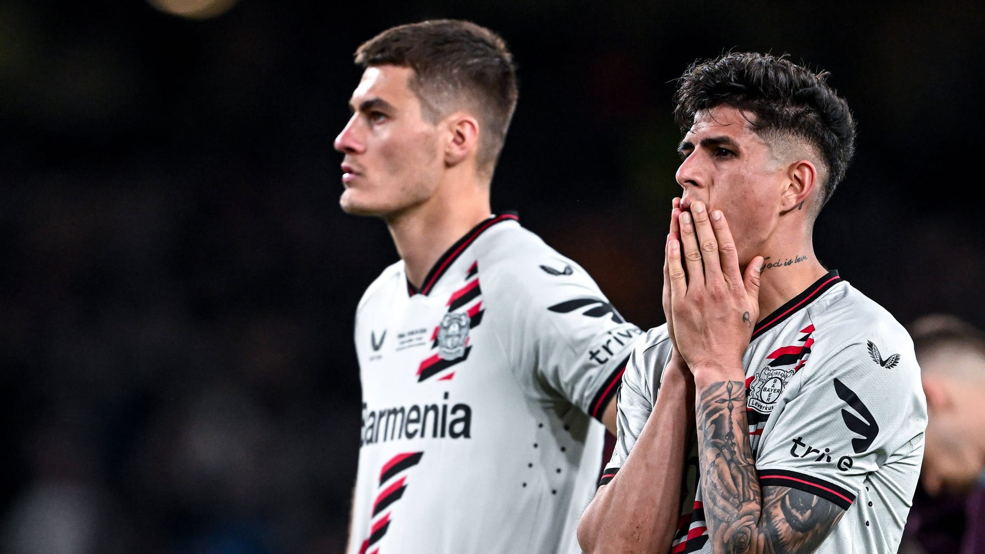 Exequiel Palacios (r.): Er absolvierte in der abgelaufenen Saison 36 Partien wettbewerbsübergreifend.