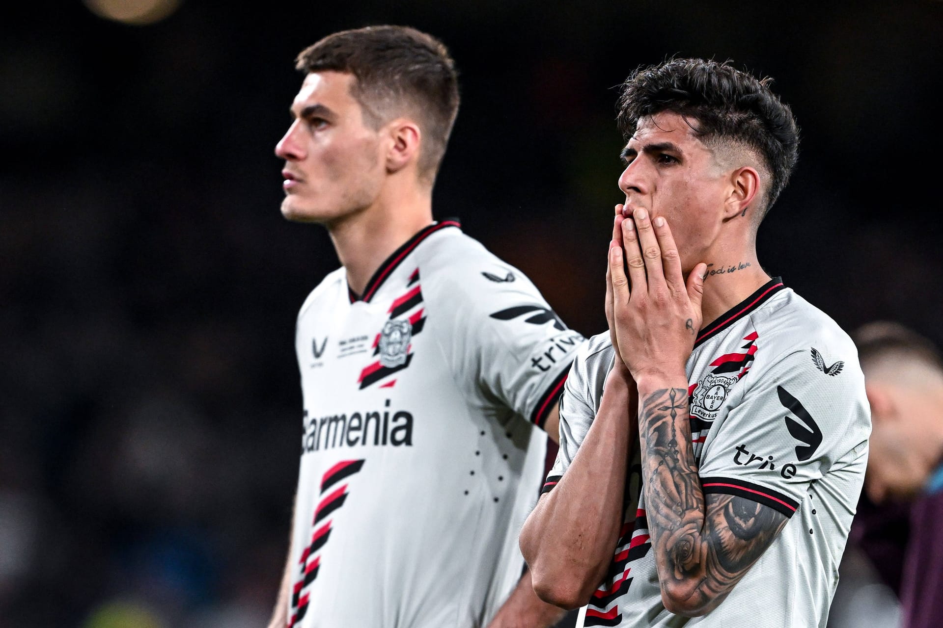 Exequiel Palacios (r.): Er absolvierte in der abgelaufenen Saison 36 Partien wettbewerbsübergreifend.