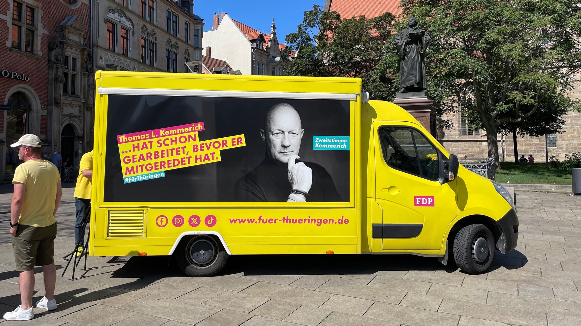 Liberaler Look: Die Thüringer FDP hat für ihren Wahlkampf eine eigene örtliche Werbeagentur beauftragt – deren Kampagne sich dennoch an die der Bundespartei anlehnt.