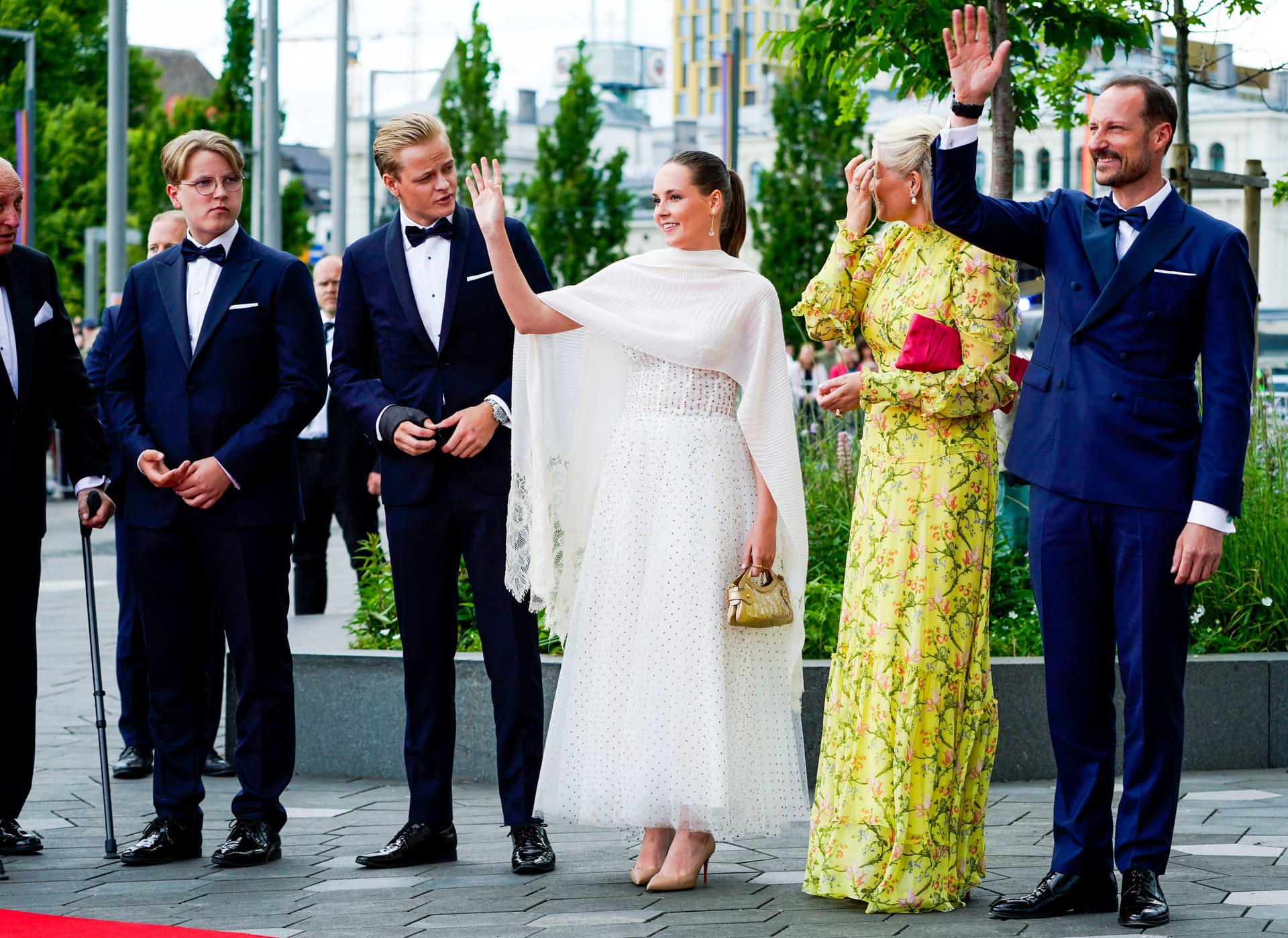 Prinz Sverre Magnus, Marius Borg Høiby, Prinzessin Ingrid Alexandra, Kronprinzessin Mette-Marit und Kronprinz Haakon