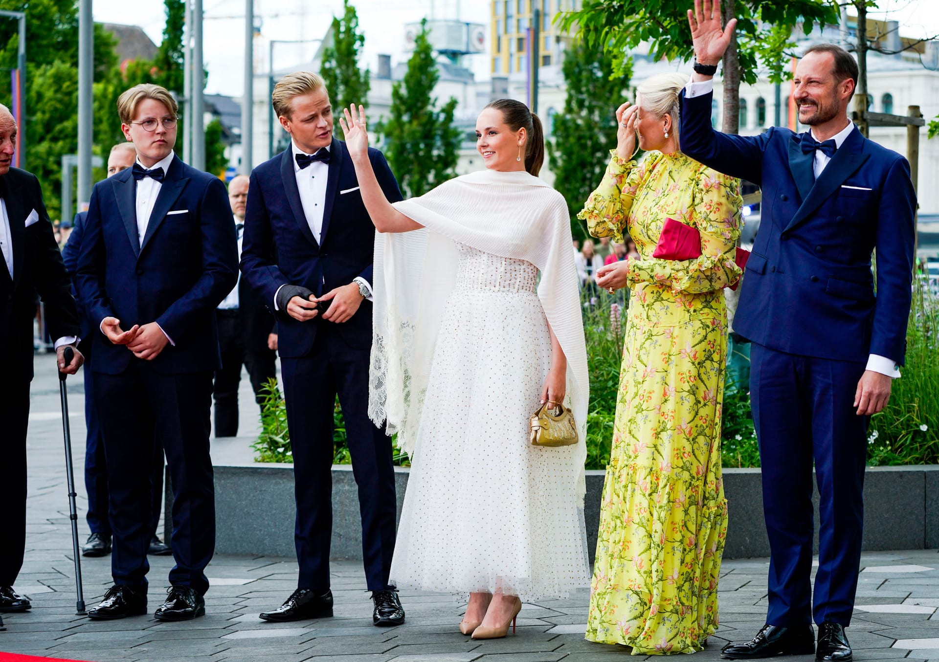 Prinz Sverre Magnus, Marius Borg Høiby, Prinzessin Ingrid Alexandra, Kronprinzessin Mette-Marit und Kronprinz Haakon